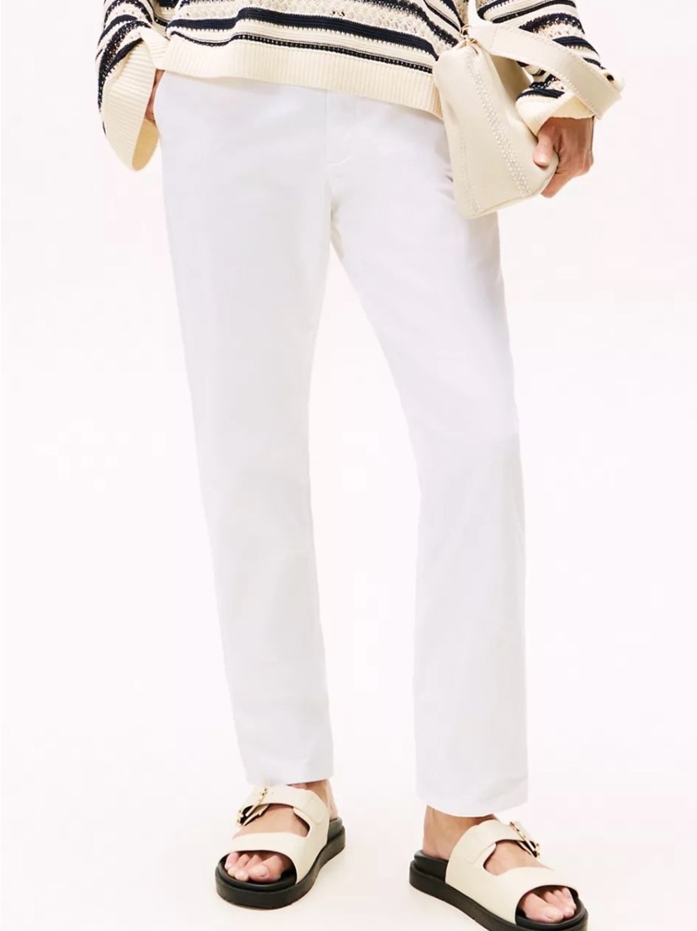 Tommy Hilfiger White Straight Leg Pants